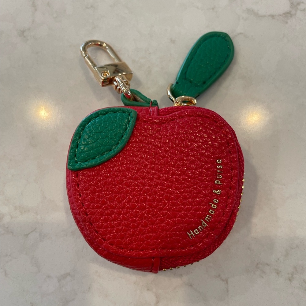 Red Apple-Shaped Coin Purse